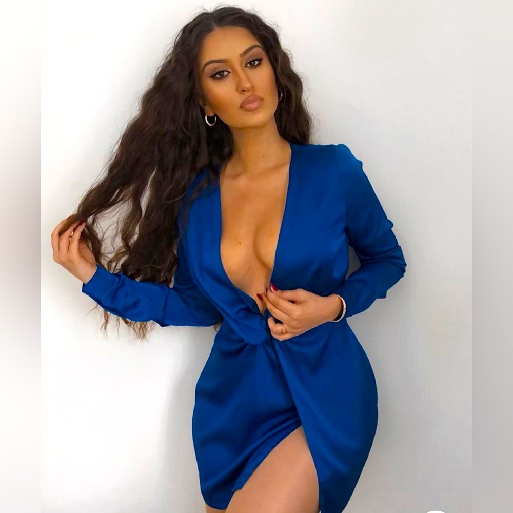 Fashion Nova Sugar Free Dress.  BNWT.  Size Med.  Royal Blue.